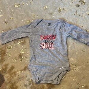 New Gerber Gray and Pink Sassy Soul Bodysuit